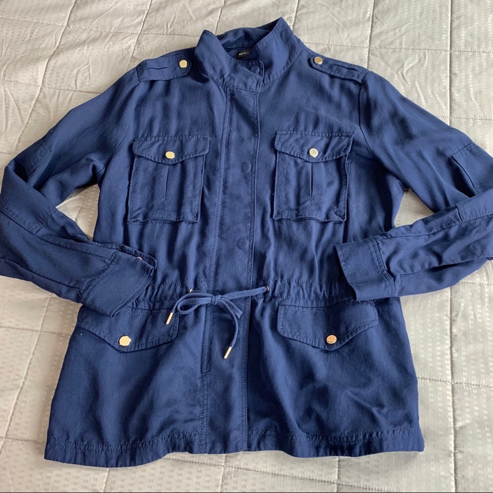 White House Black Market Navy Utility Jacket